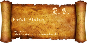 Rafai Vivien névjegykártya